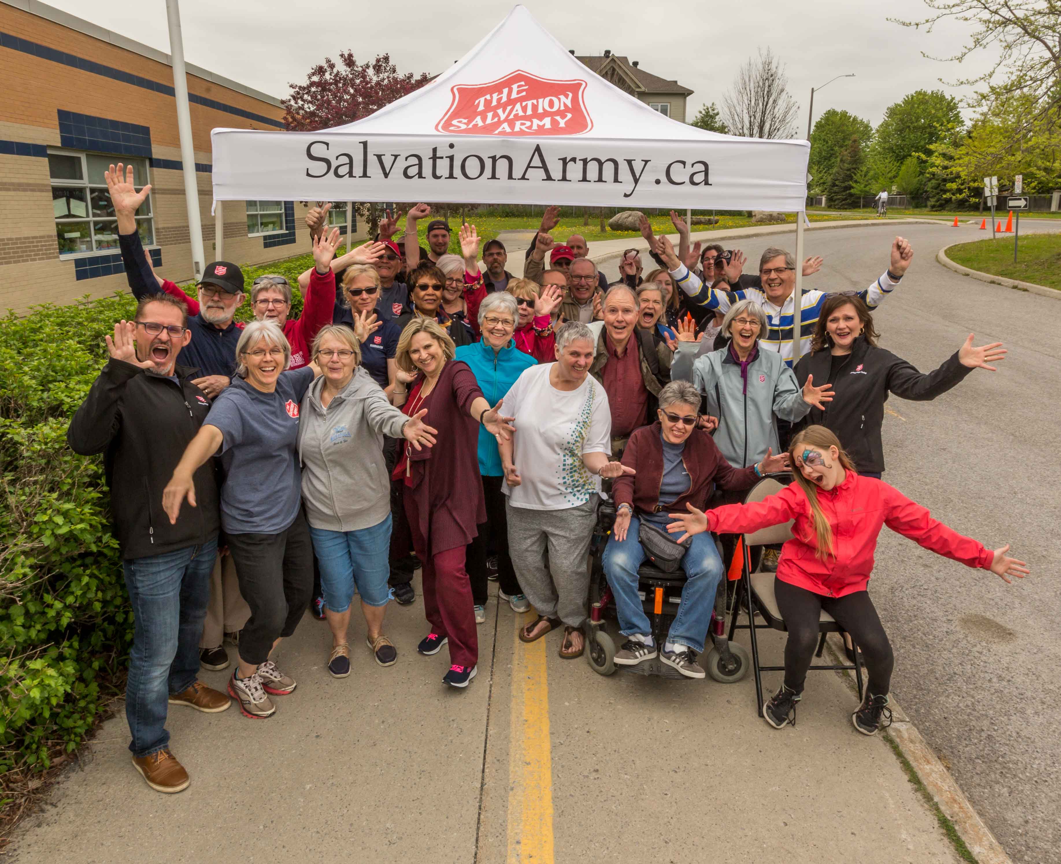 The Big Give Volunteers Volunteers from The Salvation Army Barrhaven Church pose for a group photo at The Big Give.
